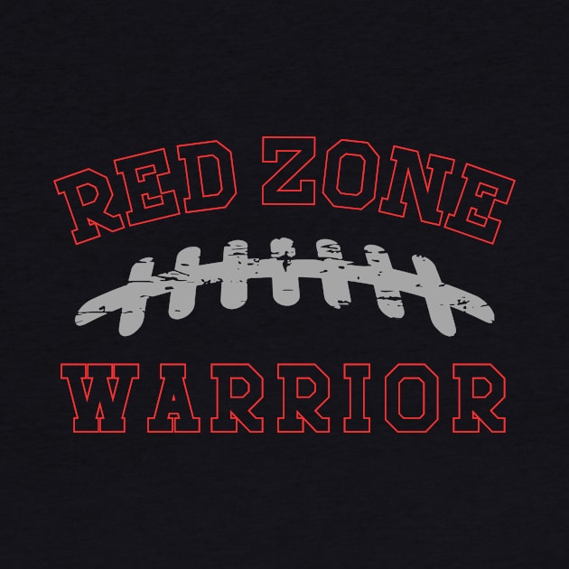 Red Zone Warrior American Football Tight End Player Design by Beth Bryan Designs